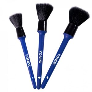 KIT COM 3 PINCEIS PARA DETALHAMENTO AUTOMOTIVO ULTRA MACIOS (MULTIUSO) VONIXX