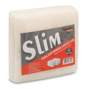 FIBRA DE LIMPEZA SLIM BRANCA LIMPEZA LEVE SEM ABRASIVO 10UN
