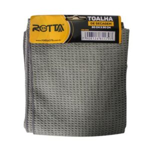 TOALHA DE MICROFIBRA CINZA PARA SECAGEM 80X50 3D ROTTA 376