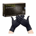 Luva Nitrílica sem Talco Preta G - Supermax