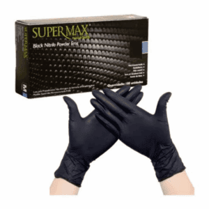 Luva Nitrílica sem Talco Preta G - Supermax