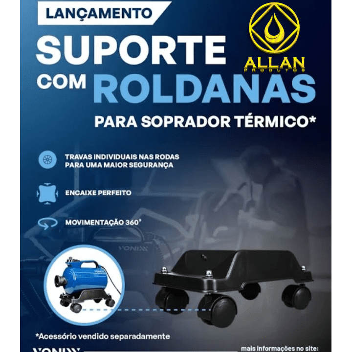 Suporte Para Soprador Térmico Com Rodas Vonixx - Imagem 4